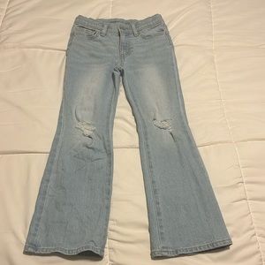 Old Navy- ripped knees flare jeans-size 8